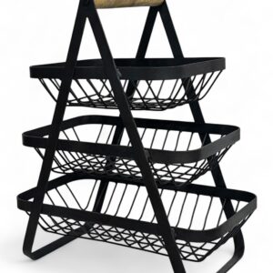 Iron 3-L Fruit Basket - Black